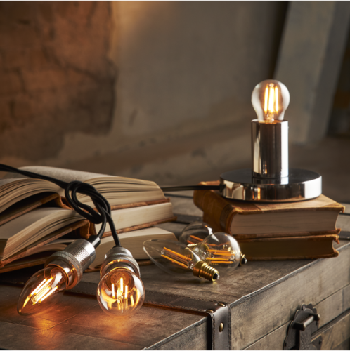 LED-Lampa E14 ST38 DecoLED Smoke