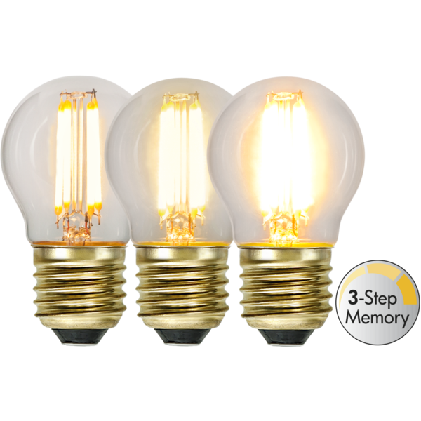 LED-Lampa E27 G45 Soft Glow 3-Step