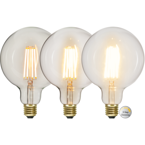 LED-Lampa E27 G125 Soft Glow 3-step