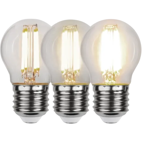 LED-lampa E27 Klot Clear 3-step memory