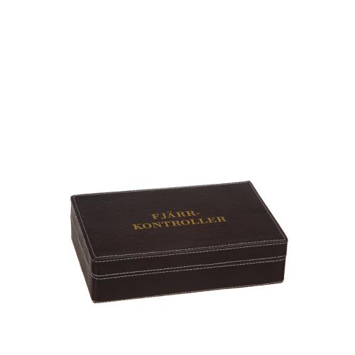 Fjärrkontroller Förvaringslåda Konstläder Brun