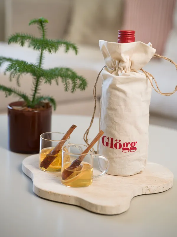 Glögg Presentpåse Offwhite/Röd