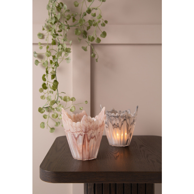 Alvo Värmeljushållare Grå/Vit