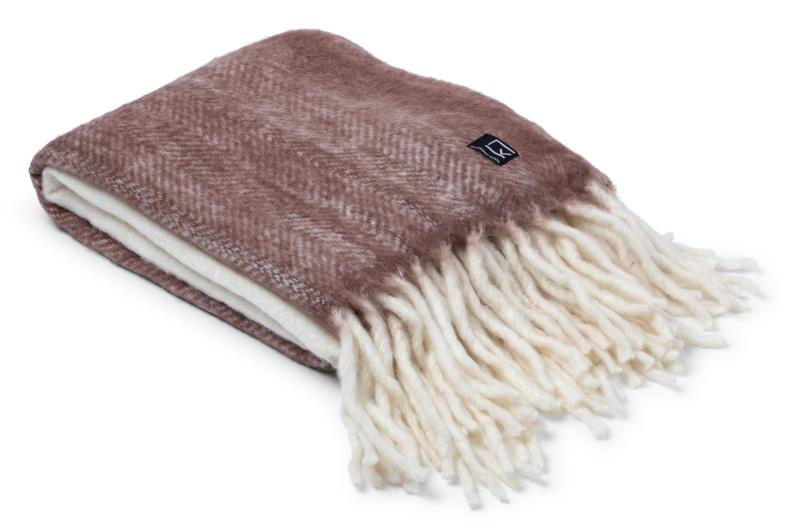 Kosta Linnewäfveri Ullpläd Vinröd