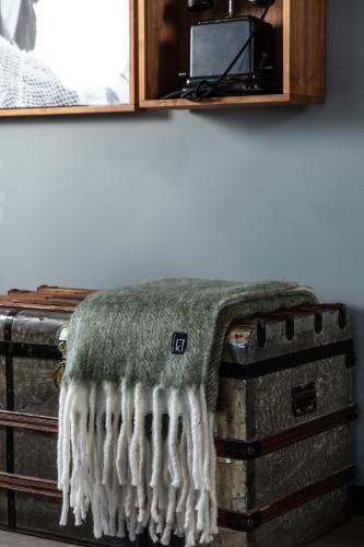 Kosta Linnewäfveri Ullpläd Grön