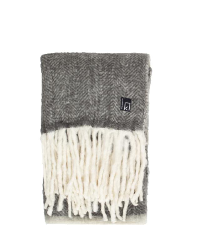 Kosta Linnewäfveri Ullpläd Mörkgrå