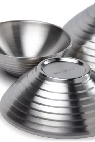 Stainless Skål Dubbelvägg 3-pack