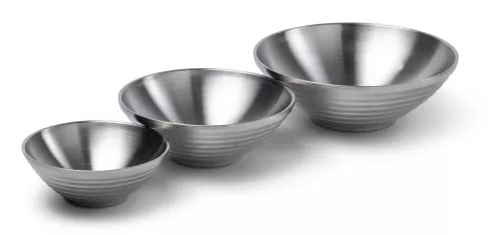 Stainless Skål Dubbelvägg 3-pack