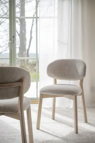 Patterson Stol Beige/Vitpigmenterad