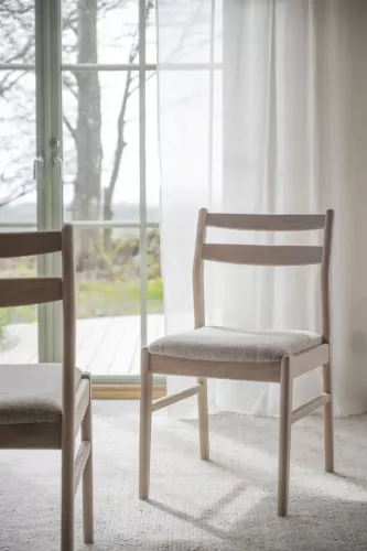 Kerwin Stol Vitpigmenterad/Ljusbeige