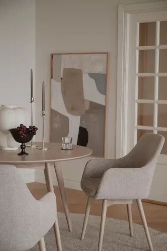 Denley Karmstol Ljusbeige/Vitpigmenterad