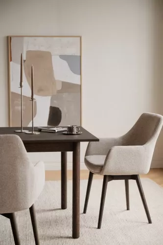 Denley Karmstol Ljusbeige/Brun