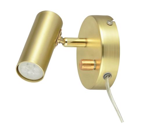 Väggspot Borstad mässing