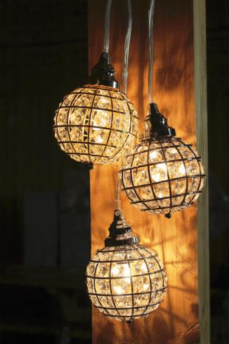 Kristallboll Fönsterlampa Mässing