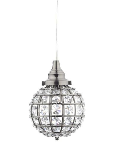 Kristallboll Fönsterlampa Svart Nickel