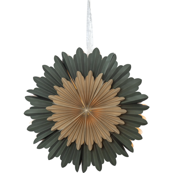 Crystal Pappersstjärna Grön/Guld