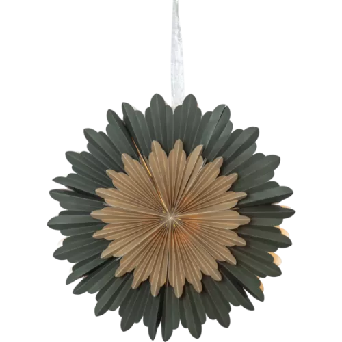 Crystal Pappersstjärna Grön/Guld