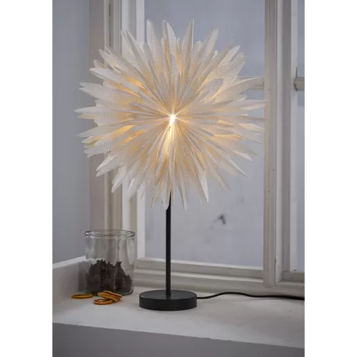 Winter Pappersstjärna på fot Vit