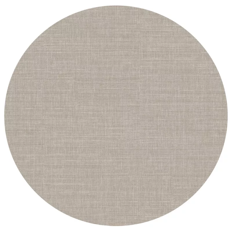 Vaxduk Rund Linnelook Beige