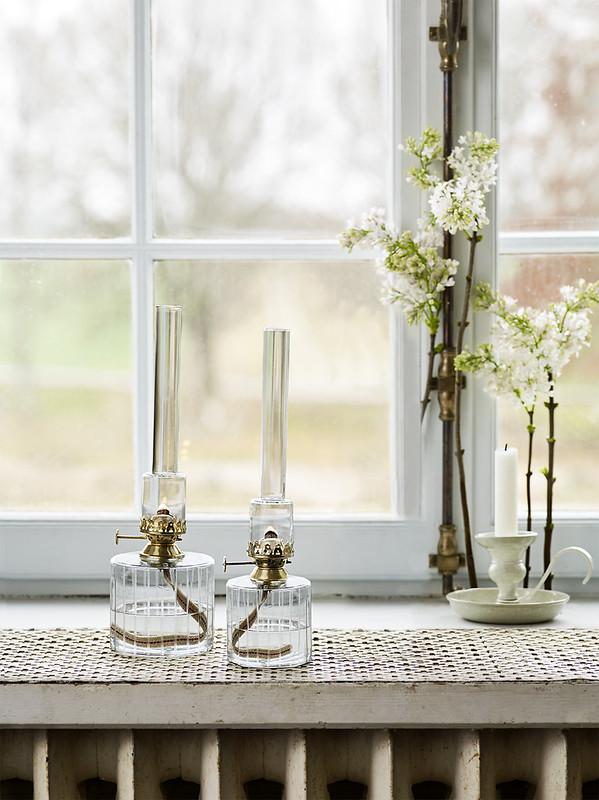 Fotogenlampa Rak Klar/Mässing