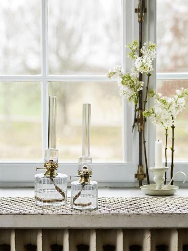 Fotogenlampa Rak Klar/Mässing