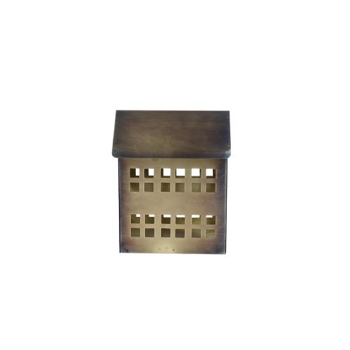 Hus Ljuslykta Antik Mässing