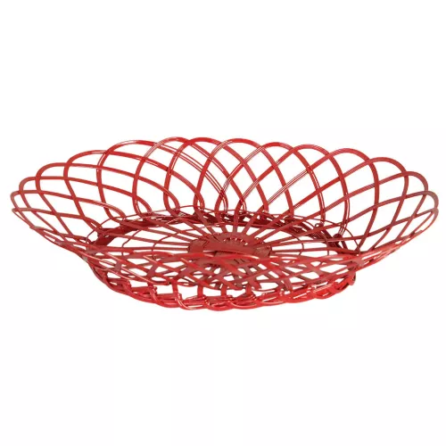 Hildur Trådkorg Oval Röd