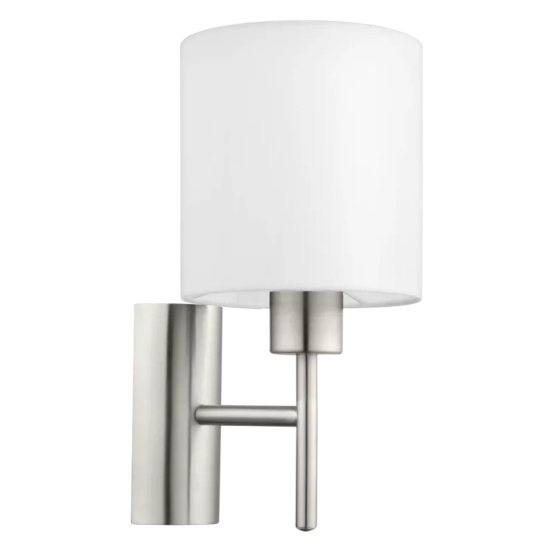 Pasteri Vägglampa Nickel Vit