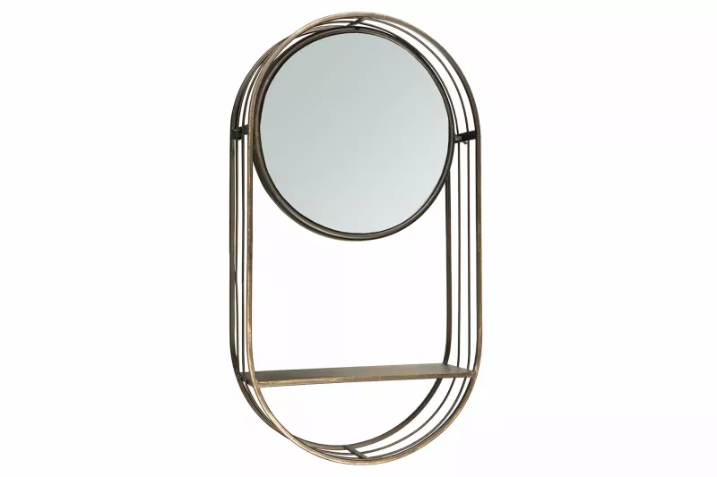 Spegelhylla Antikmässing