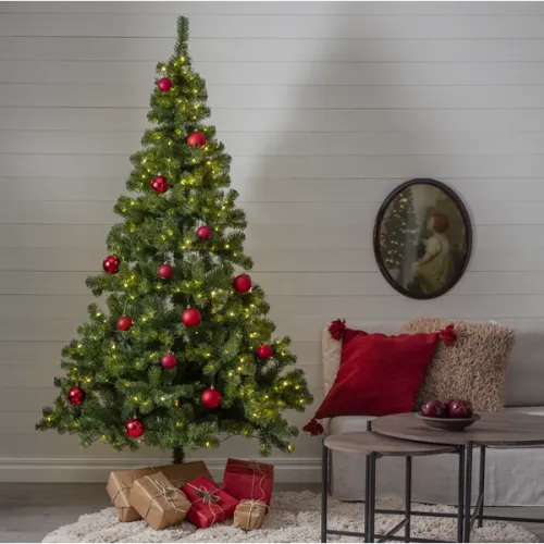 Julgran med LED Ottawa Grön