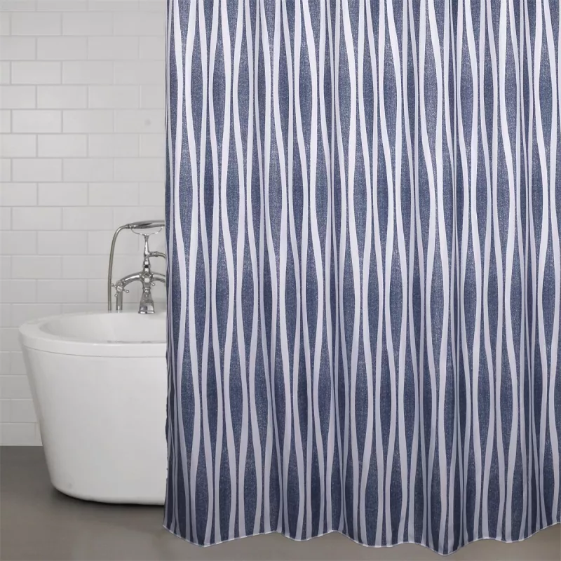 Wave Duschdraperi Blå