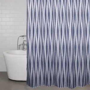 Wave Duschdraperi Blå
