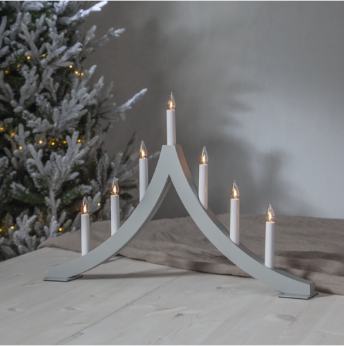 Pagod Ljusstake Grå