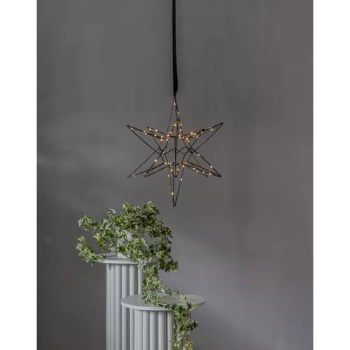 Lizzy Julstjärna Svart LED