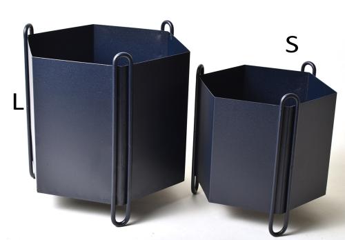 Metal Pot Kruka Blå Small