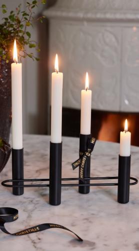 Adventsljusstake Svart