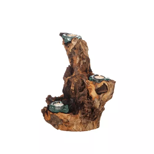 Glaslykta på trädrot 3 Glas