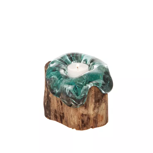 Glaslykta på trädrot