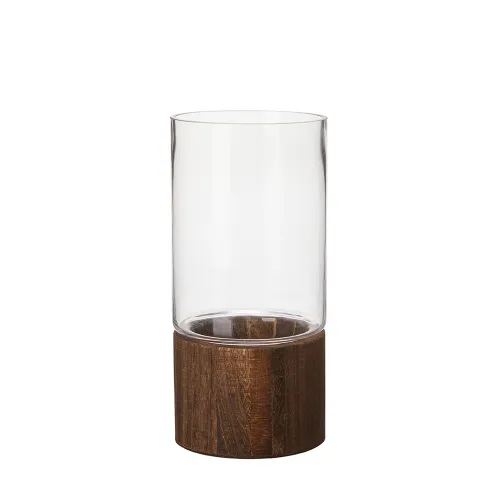 Raya Lykta Trä/Glas Small