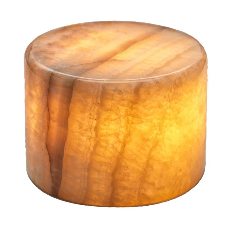 Marble Amber Batteriljus Large