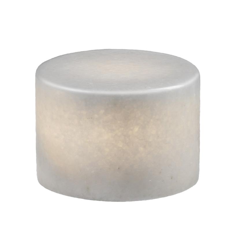 Marble Vit Batteriljus Large