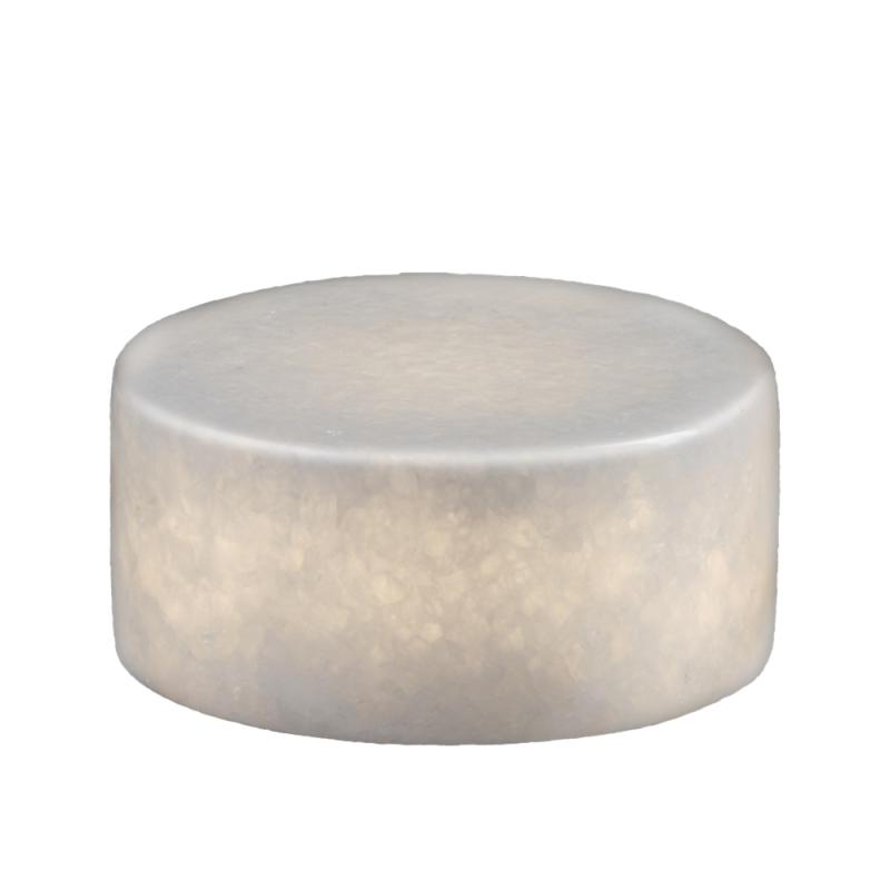 Marble Vit Batteriljus Small