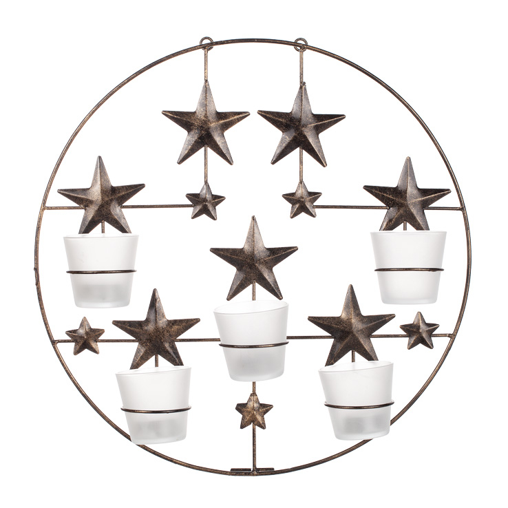 Stjärna Väggljuslykta Guld