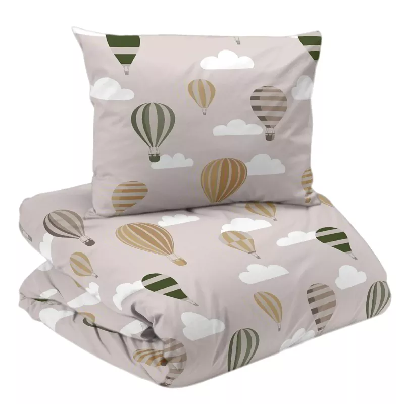 Luftballong Bäddset Spjäl Linne/Grön