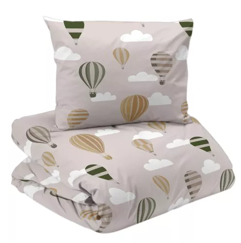 Luftballong Bäddset Spjäl Linne/Grön