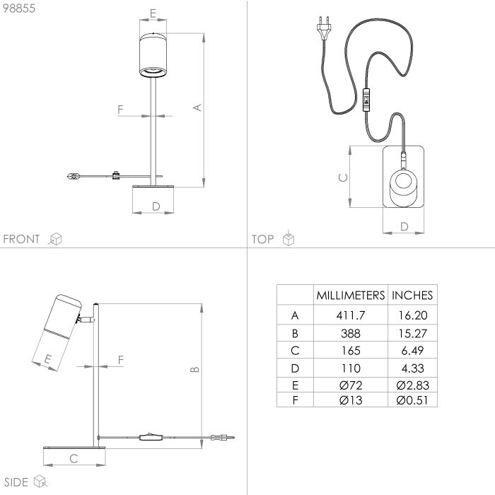 Ceppino Bordslampa Svart
