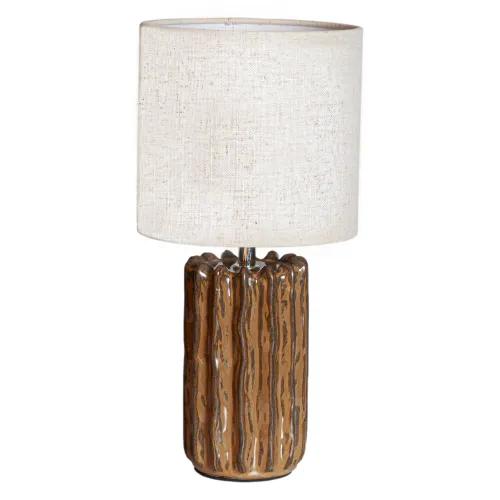 Flint Bordslampa Brun/Linne