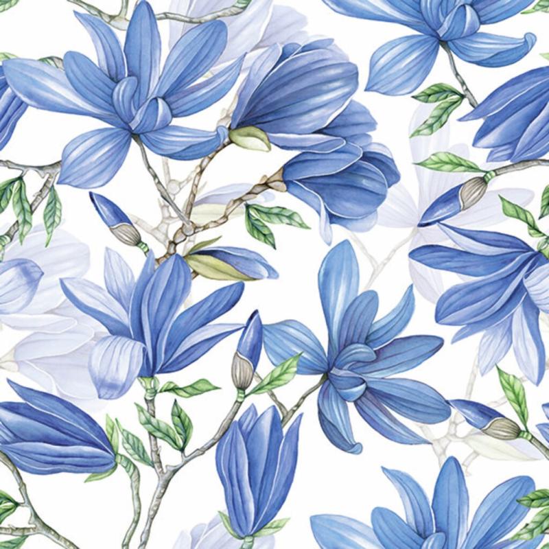 Servett Magnolia Blå