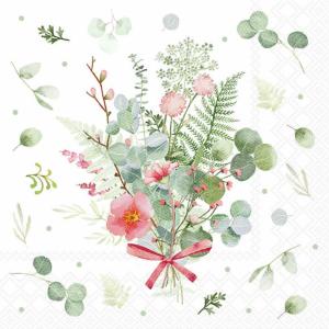 Servett Eucalyptus & Fern Bouquet Vit