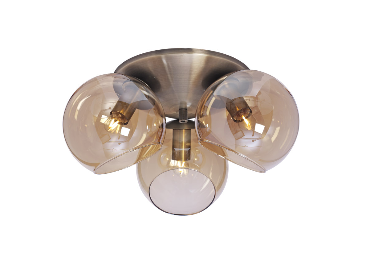 Capella Taklampa Antik & Amber